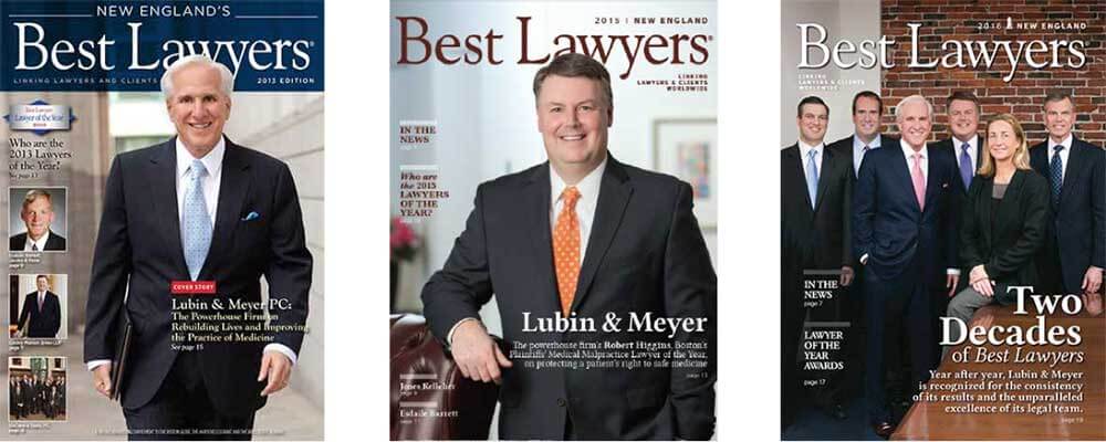 Lubin & Meyer on the covers of New England's Best Lawyers magazine.